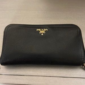 Prada zip around wallet (authentic)